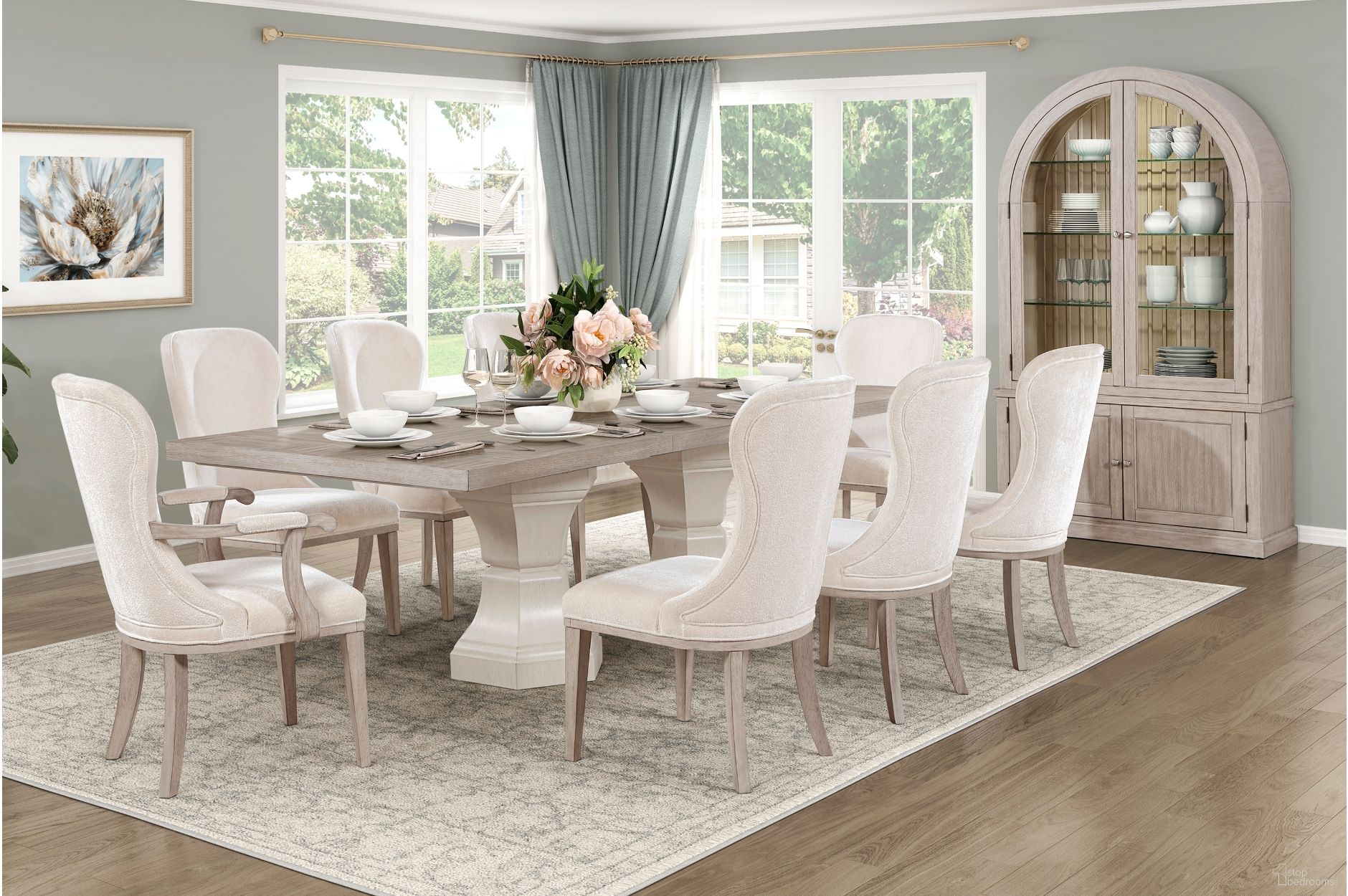 The appearance of Lofton Rectangular Dining Set In Natural and White designed by Homelegance in the modern / contemporary interior design. This natural/white piece of furniture was selected by 1StopBedrooms from Lofton Collection to add a touch of cosiness and style into your home. Sku: 6018-108;6018-108B;6018S. Table Top Shape: Rectangular. Material: Textured. Size: 44" x 72".