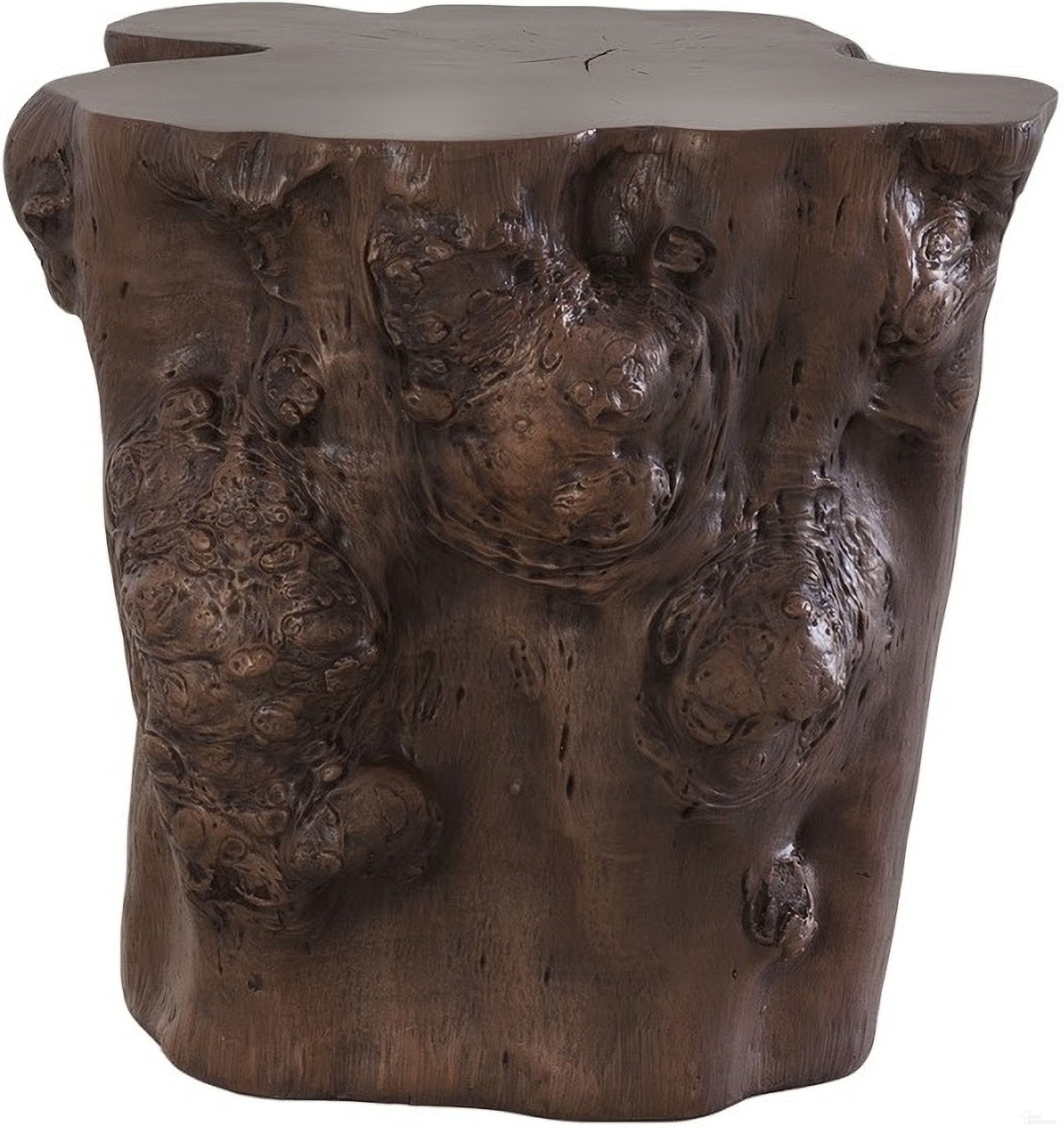 The appearance of Log Side Table In Brown designed by Phillips Collection in the modern / contemporary interior design. This brown piece of furniture was selected by 1StopBedrooms from Log Collection to add a touch of cosiness and style into your home. Sku: PH56725. Material: Resin.