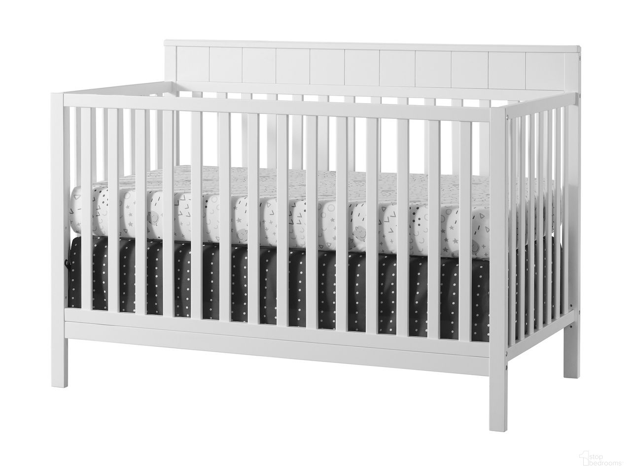 Logan 4 In 1 Convertible Crib In White