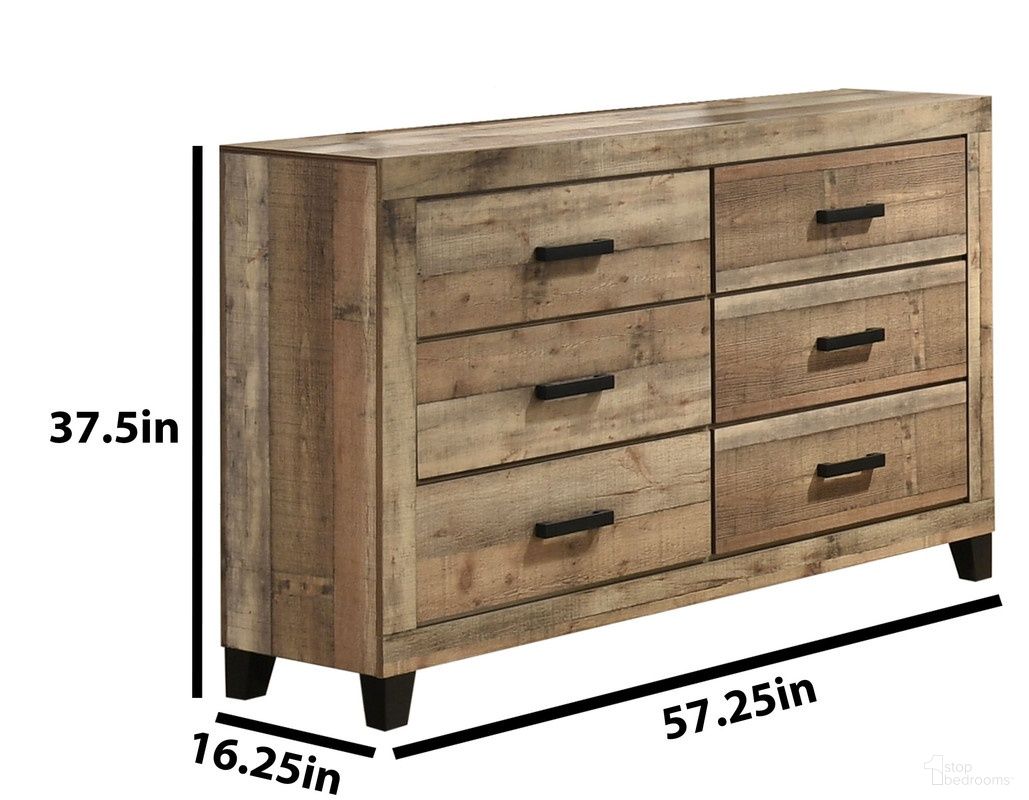 The appearance of Logan MDF Solid Wood Dresser in Weathered Brown Pine designed by Best Quality Furniture in the country / farmhouse interior design. This weathered brown pine piece of furniture was selected by 1StopBedrooms from Logan Collection to add a touch of cosiness and style into your home. Sku: B850-DR. Material: MDF.