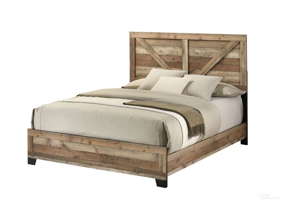 The appearance of Logan MDF Solid Wood Eastern King Panel Bed in Weathered Brown Pine designed by Best Quality Furniture in the country / farmhouse interior design. This weathered brown pine piece of furniture was selected by 1StopBedrooms from Logan Collection to add a touch of cosiness and style into your home. Sku: B850-EK-HFB;B850-EK-SR. Bed Type: Panel Bed. Bed Size: King. Material: MDF.