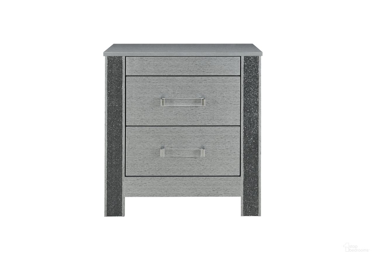 The appearance of Logan Nightstand In Silver designed by Global Furniture USA in the modern / contemporary interior design. This silver piece of furniture was selected by 1StopBedrooms from Logan Collection to add a touch of cosiness and style into your home. Sku: LOGAN-SILVER-NS. Material: Chip Board.