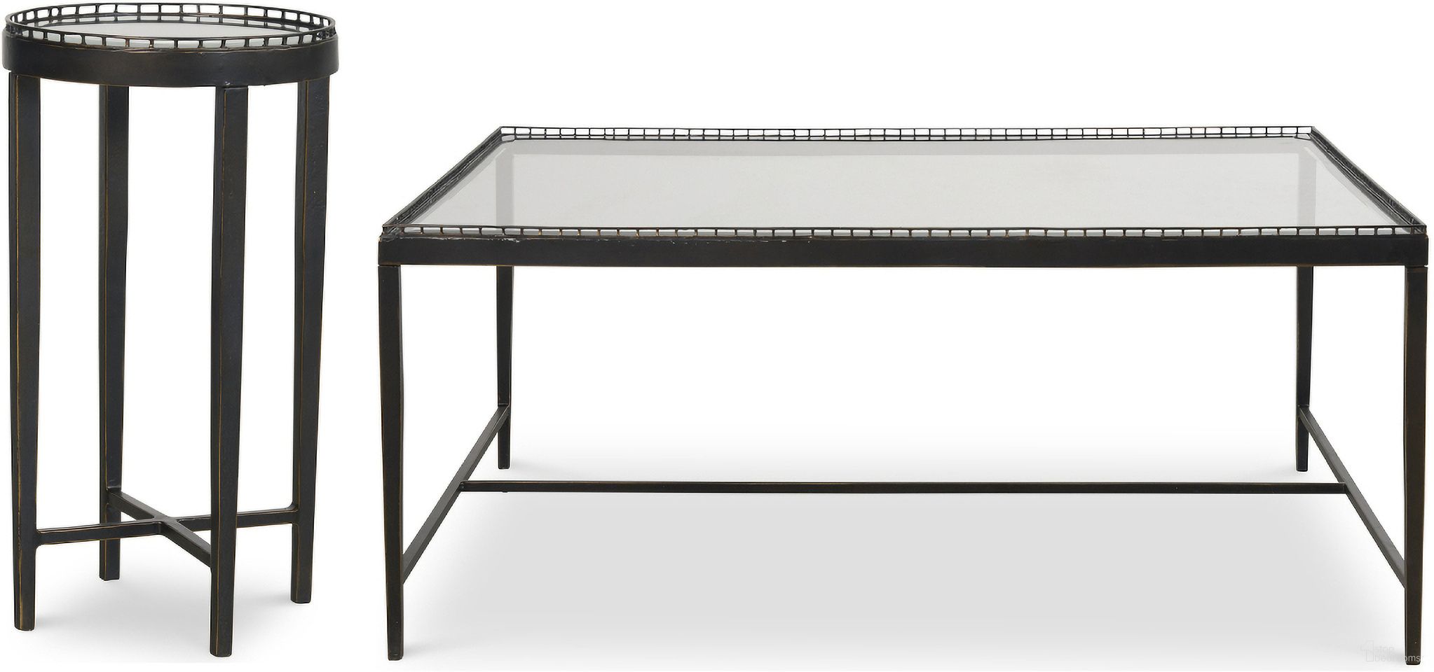 The appearance of Logan Occasional Table Set In Bronze designed by Century Furniture in the modern / contemporary interior design. This bronze piece of furniture  was selected by 1StopBedrooms from Details Occasional Collection to add a touch of cosiness and style into your home. Sku: CSB-102-11;CSB-102-10. Material: Glass.