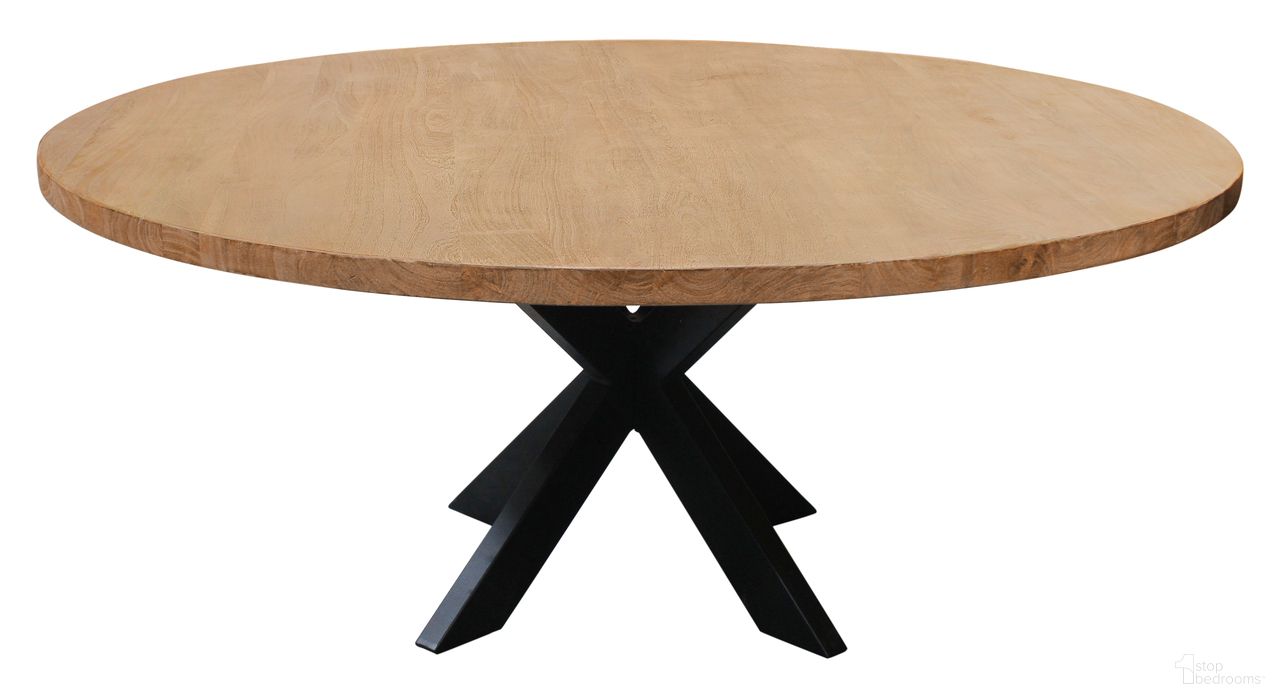 The appearance of Redondo Round 72 Inch Dining Table In Natural designed by Moti in the modern / contemporary interior design. This natural piece of furniture was selected by 1StopBedrooms from Redondo Collection to add a touch of cosiness and style into your home. Sku: 59002010. Table Base Style: Legs. Table Top Shape: Round. Material: Wood. Size: 72".