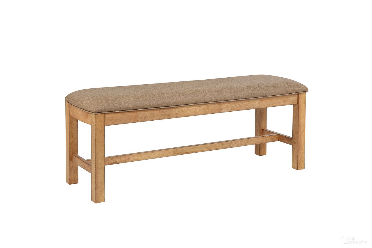 The appearance of Logan's Edge Beckless Bench In Natural designed by ECI in the modern / contemporary interior design. This natural piece of furniture was selected by 1StopBedrooms from Logan's Edge Collection to add a touch of cosiness and style into your home. Sku: 1457-55-BN. Material: Hardwood.
