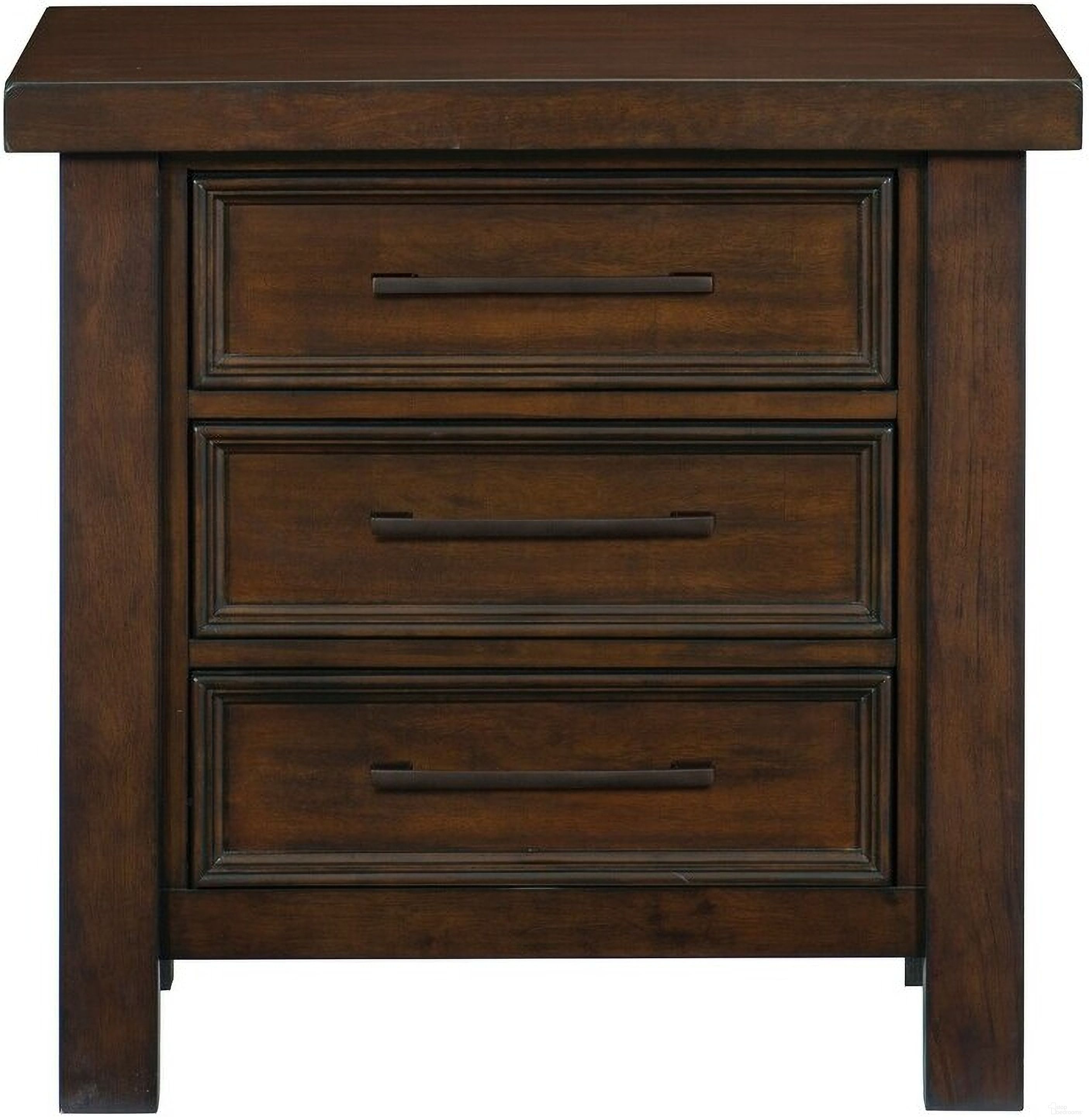 The appearance of Logandale Nightstand In Brown designed by Homelegance in the rustic / southwestern interior design. This brown piece of furniture was selected by 1StopBedrooms from Logandale Collection to add a touch of cosiness and style into your home. Sku: 1559-4. Material: Wood.