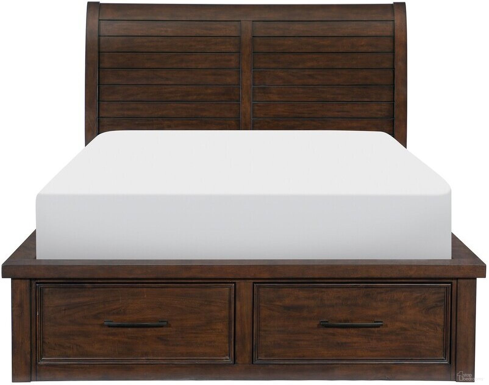 The appearance of Logandale Queen Platform Bed with Footboard Storage In Brown designed by Homelegance in the rustic / southwestern interior design. This brown piece of furniture was selected by 1StopBedrooms from Logandale Collection to add a touch of cosiness and style into your home. Sku: 1559-1;1559-2;1559-3DW;1559-3DW. Bed Type: Platform Bed. Material: Wood. Bed Size: Queen.