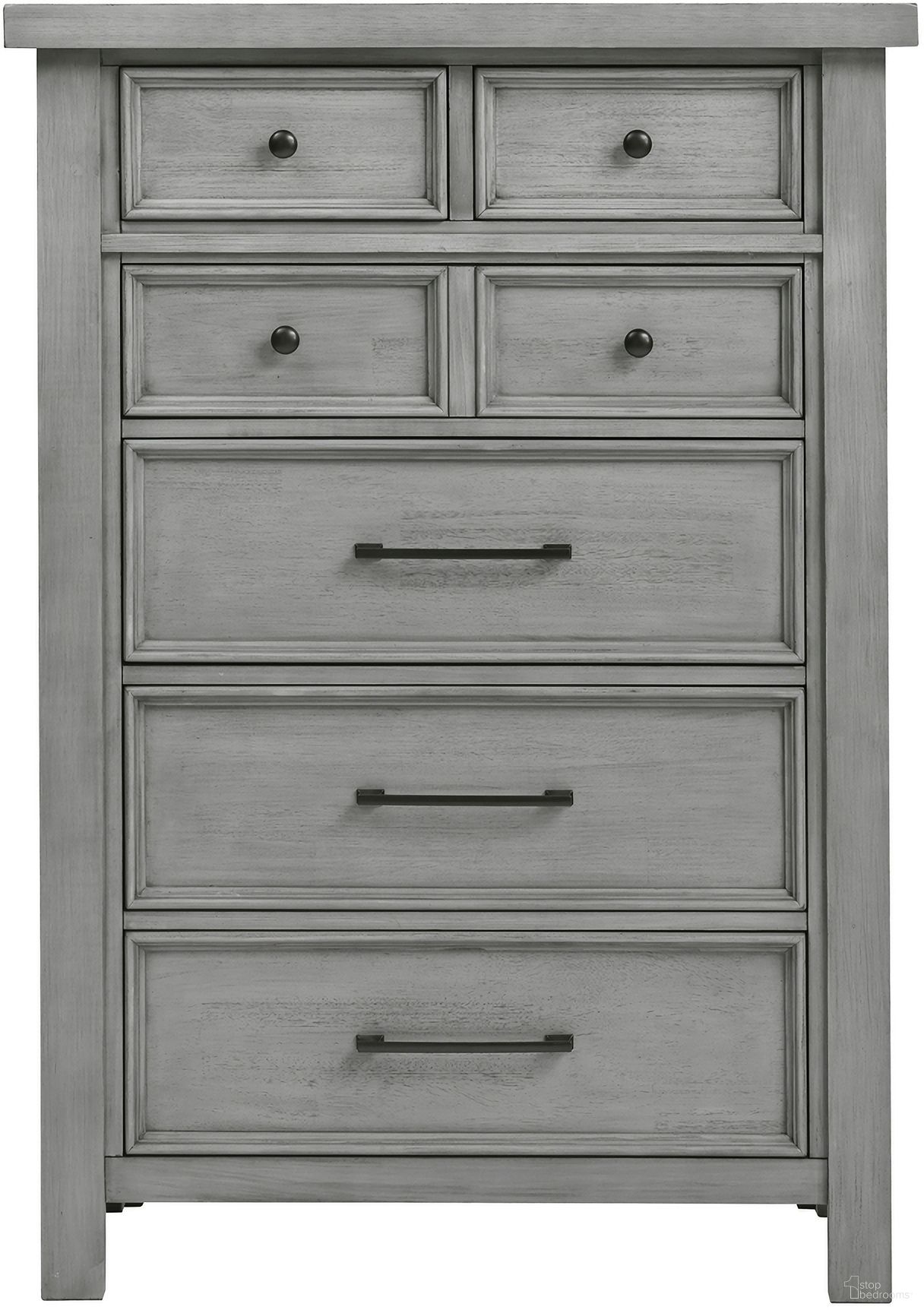 The appearance of Logandale Chest In Gray designed by Homelegance in the transitional interior design. This gray piece of furniture  was selected by 1StopBedrooms from Logandale Collection to add a touch of cosiness and style into your home. Sku: 1559DG-9. Material: Wood.