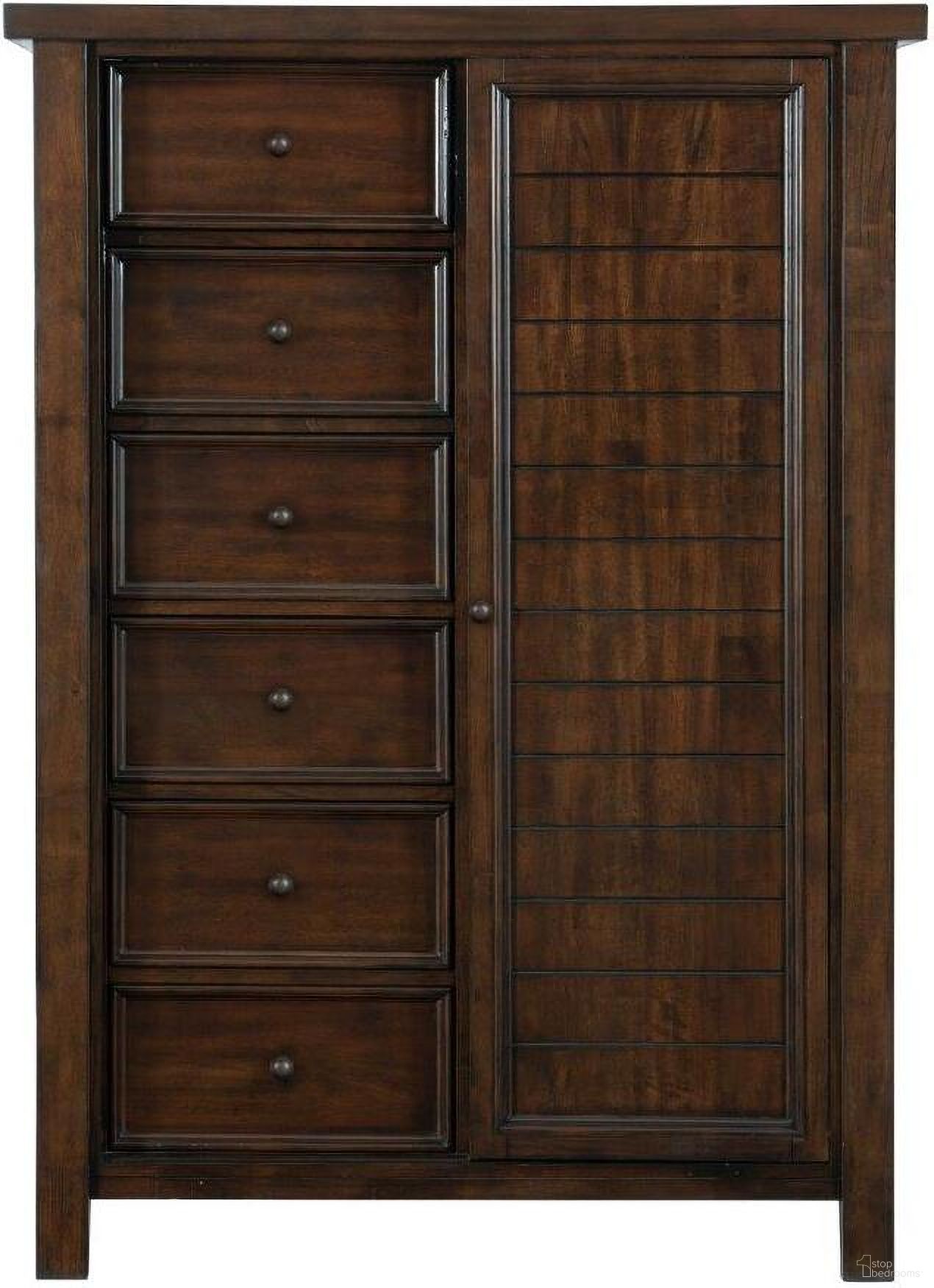 The appearance of Logandale Wardrobe In Brown designed by Homelegance in the transitional interior design. This brown piece of furniture was selected by 1StopBedrooms from Logandale Collection to add a touch of cosiness and style into your home. Sku: 1559-10. Material: Wood.