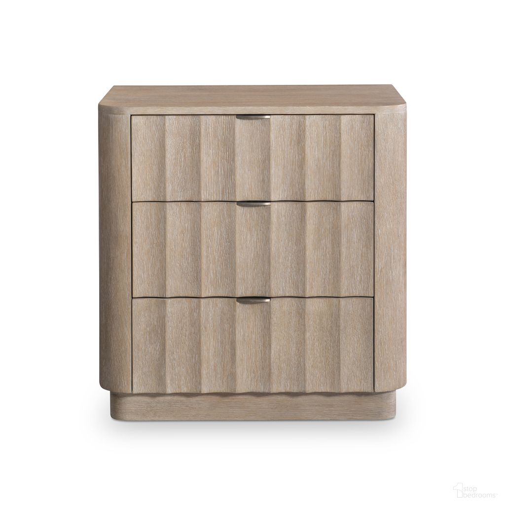 The appearance of Loggia Nightstand In Brown designed by Bernhardt in the modern / contemporary interior design. This brown piece of furniture was selected by 1StopBedrooms from Loggia Collection to add a touch of cosiness and style into your home. Sku: 345231. Material: Wood.