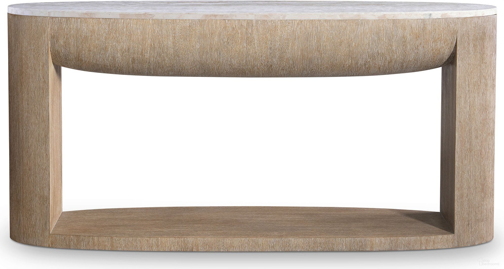 The appearance of Loggia Oval Console Table In Brown designed by Bernhardt in the modern / contemporary interior design. This brown piece of furniture was selected by 1StopBedrooms from Loggia Collection to add a touch of cosiness and style into your home. Sku: 345925. Material: Wood.