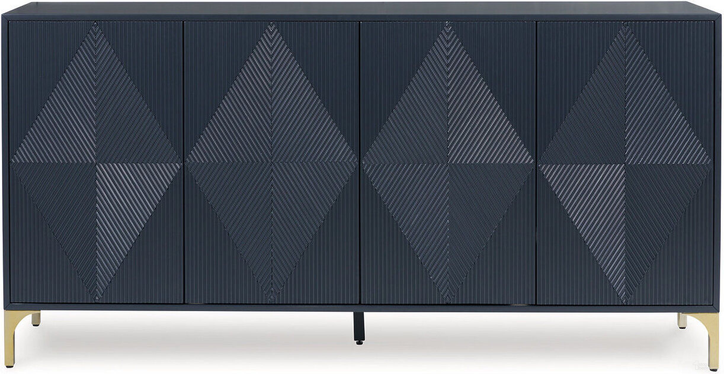 The appearance of Loirwick Accent Cabinet In Dark Blue designed by Signature Design by Ashley in the modern / contemporary interior design. This dark blue piece of furniture was selected by 1StopBedrooms from Loirwick Collection to add a touch of cosiness and style into your home. Sku: A4000677. Material: Wood.