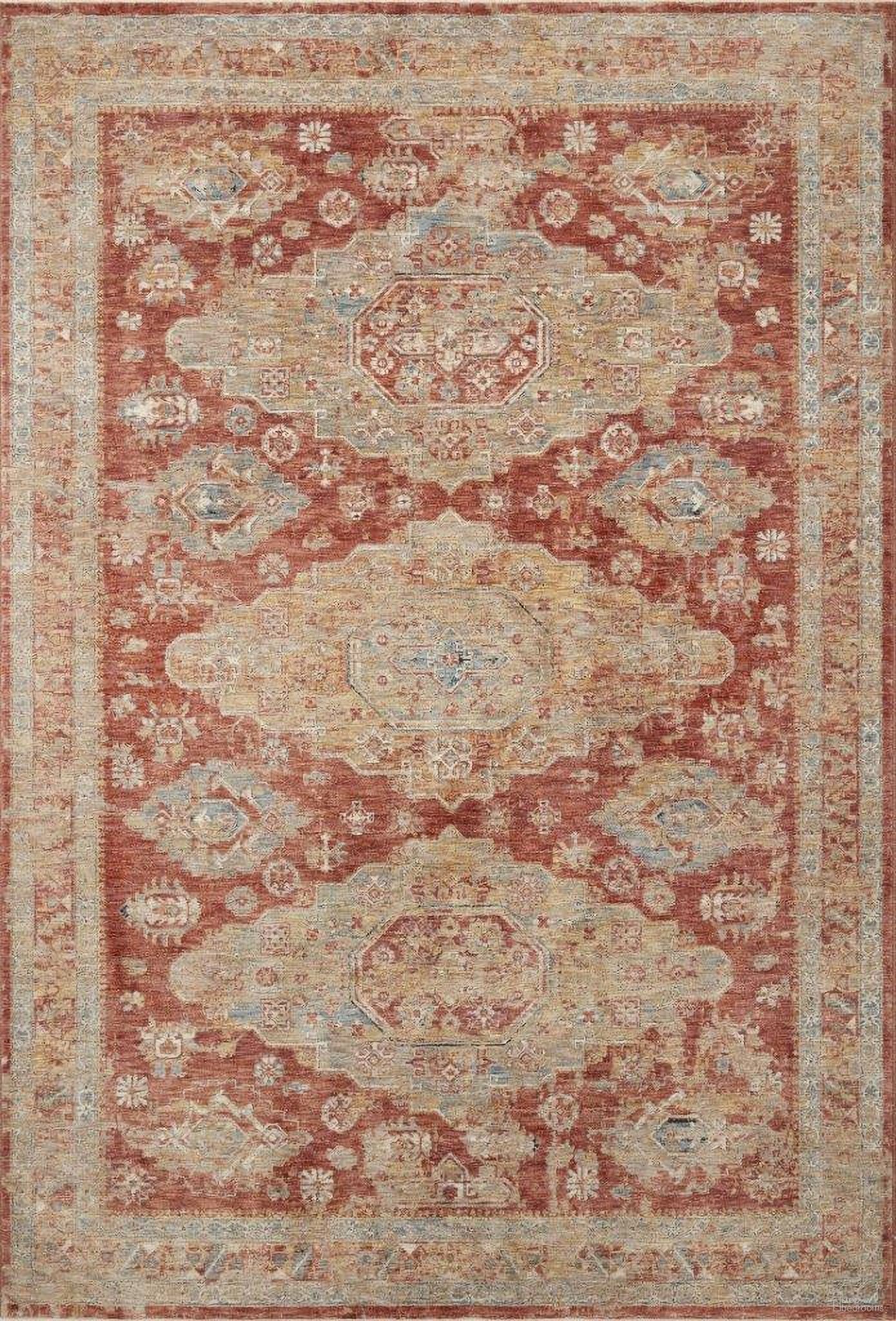The appearance of Loloi Gaia Rug In Gold And Brick GAIAGAA-02GOBK160S designed by Loloi Rugs in the transitional interior design. This gold piece of furniture was selected by 1StopBedrooms from Gaia Collection to add a touch of cosiness and style into your home. Sku: GAIAGAA-02GOBK160S. Material: Polyester.