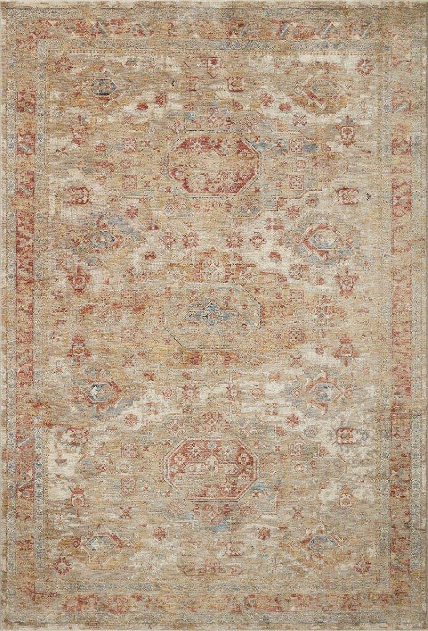 Loloi Gaia 7'10" x 10'2" Rug In Gold And Taupe