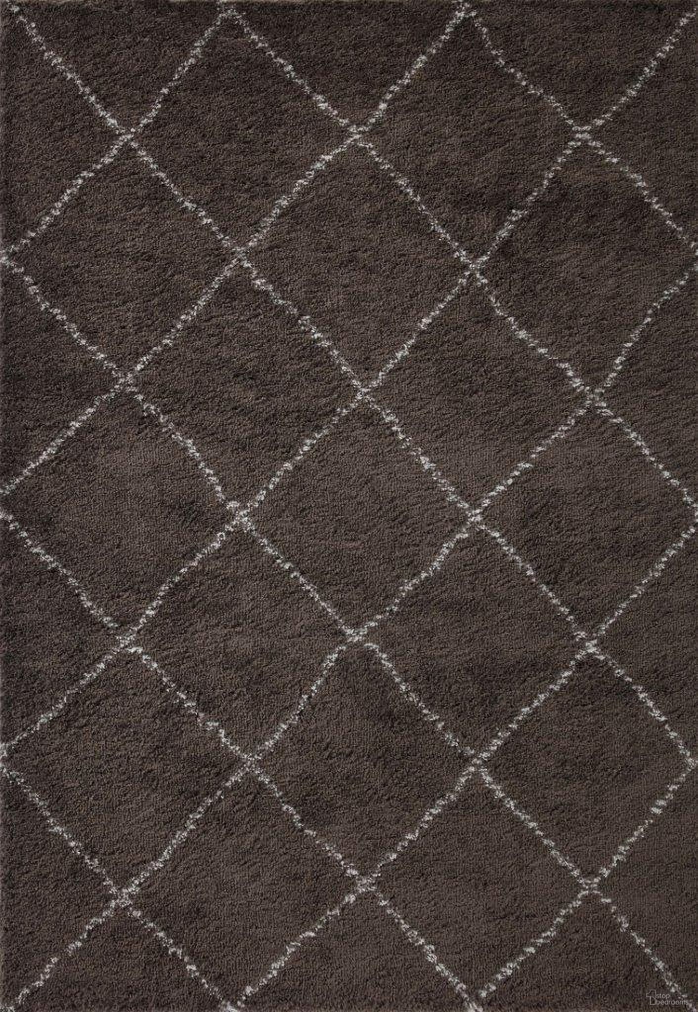 Loloi II Bliss Shag Bark and Grey 18" x 18" Sample Rug