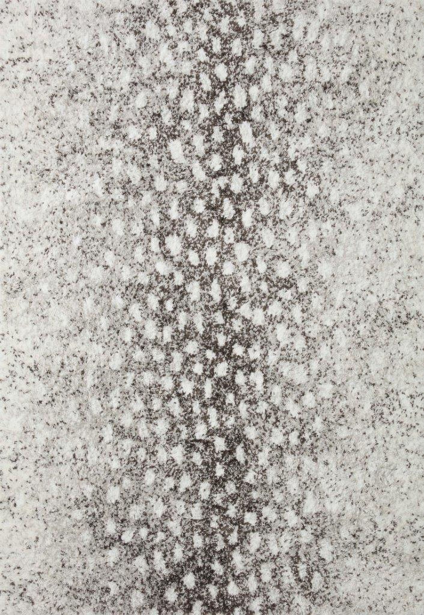Loloi II Bliss Shag Grey and White 2'-7" x 12'-0" Runner Rug BLISBLS-01GYWH27C0