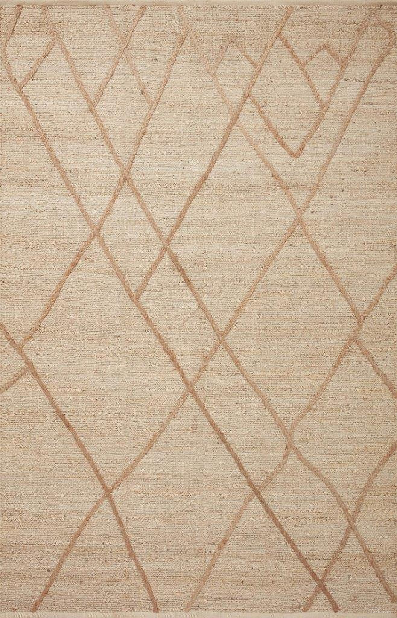 Loloi II Bodhi Ivory and Natural 7'-9" x 9'-9" Area Rug BODIBOD-01IVNA7999
