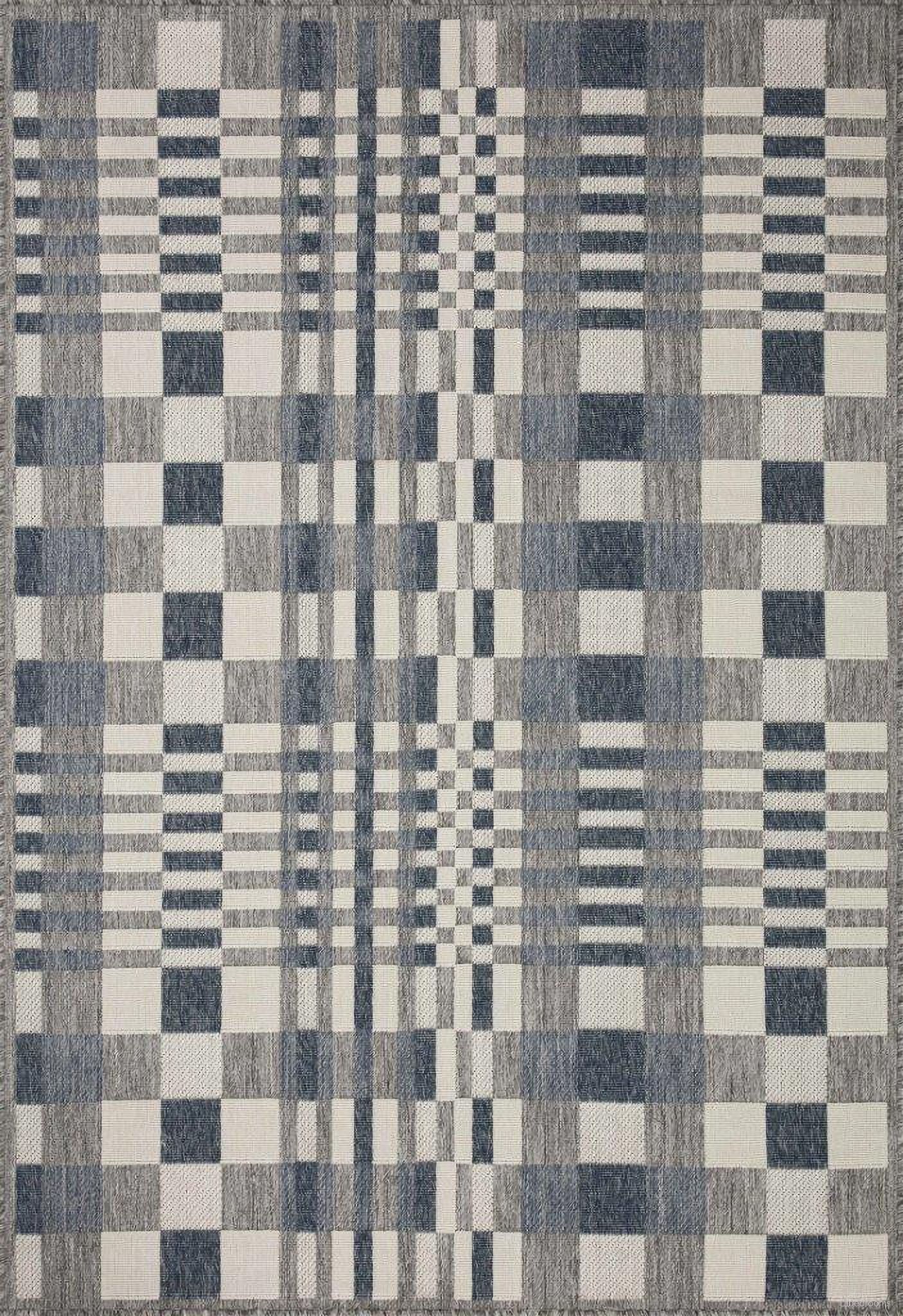 Loloi II Rainier Ivory and Denim 2'-2" x 3'-9" Accent Rug