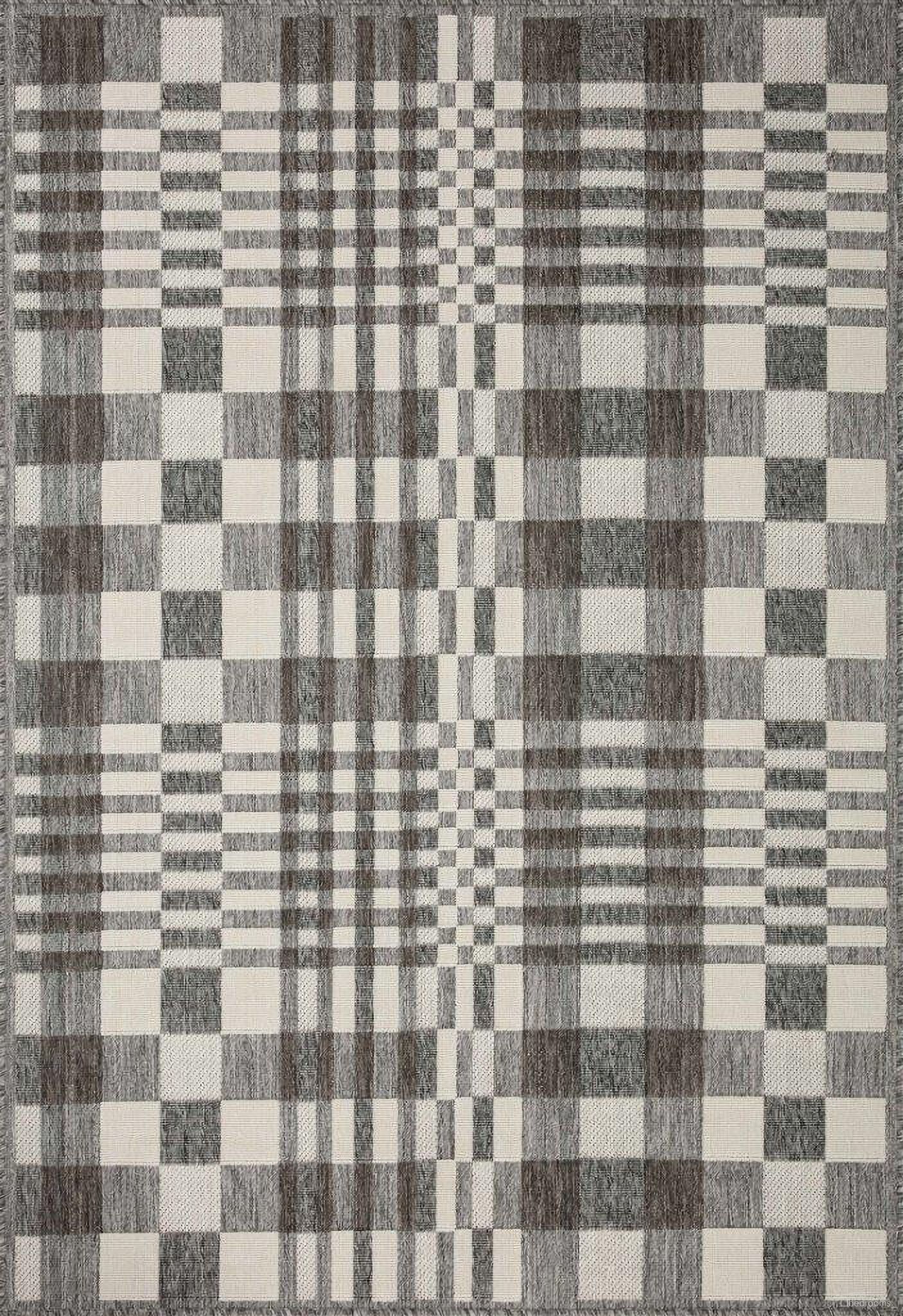The appearance of Loloi II Rainier Ivory and Pebble 18" x 18" Sample Rug designed by Loloi Rugs in the transitional interior design. This ivory and pebble piece of furniture  was selected by 1StopBedrooms from Rainier Collection to add a touch of cosiness and style into your home. Sku: RANERAI-04IVPP160S. Material: Polypropylene.