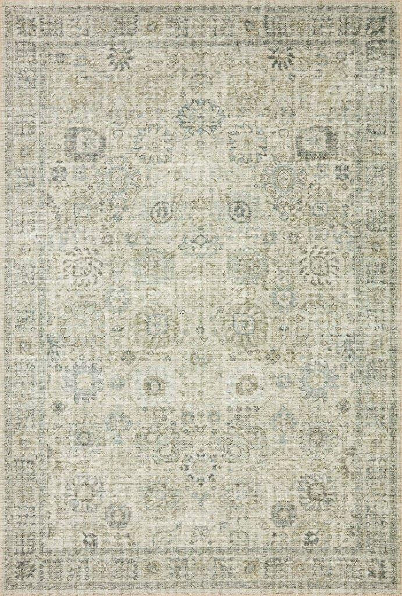 Loloi II Skye Natural and Sage 7' x 9' Oval Area Rug