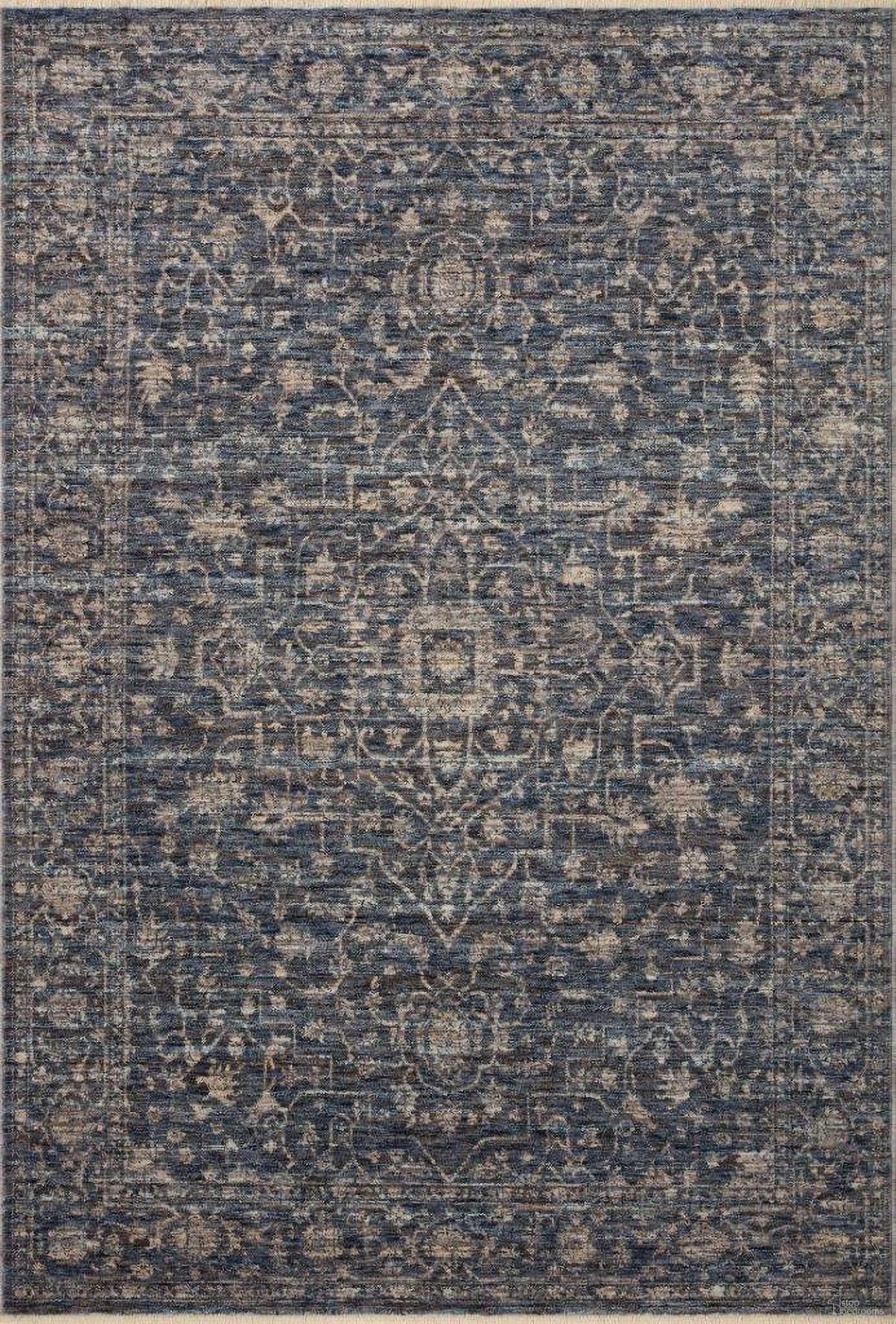 Loloi II Sorrento Midnight and Natural 3'-11" x 5'-7" Accent Rug