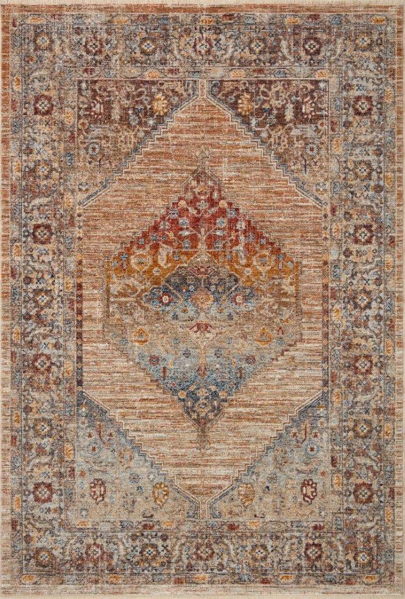 Loloi II Sorrento Multi and Sunset 18" x 18" Sample Rug