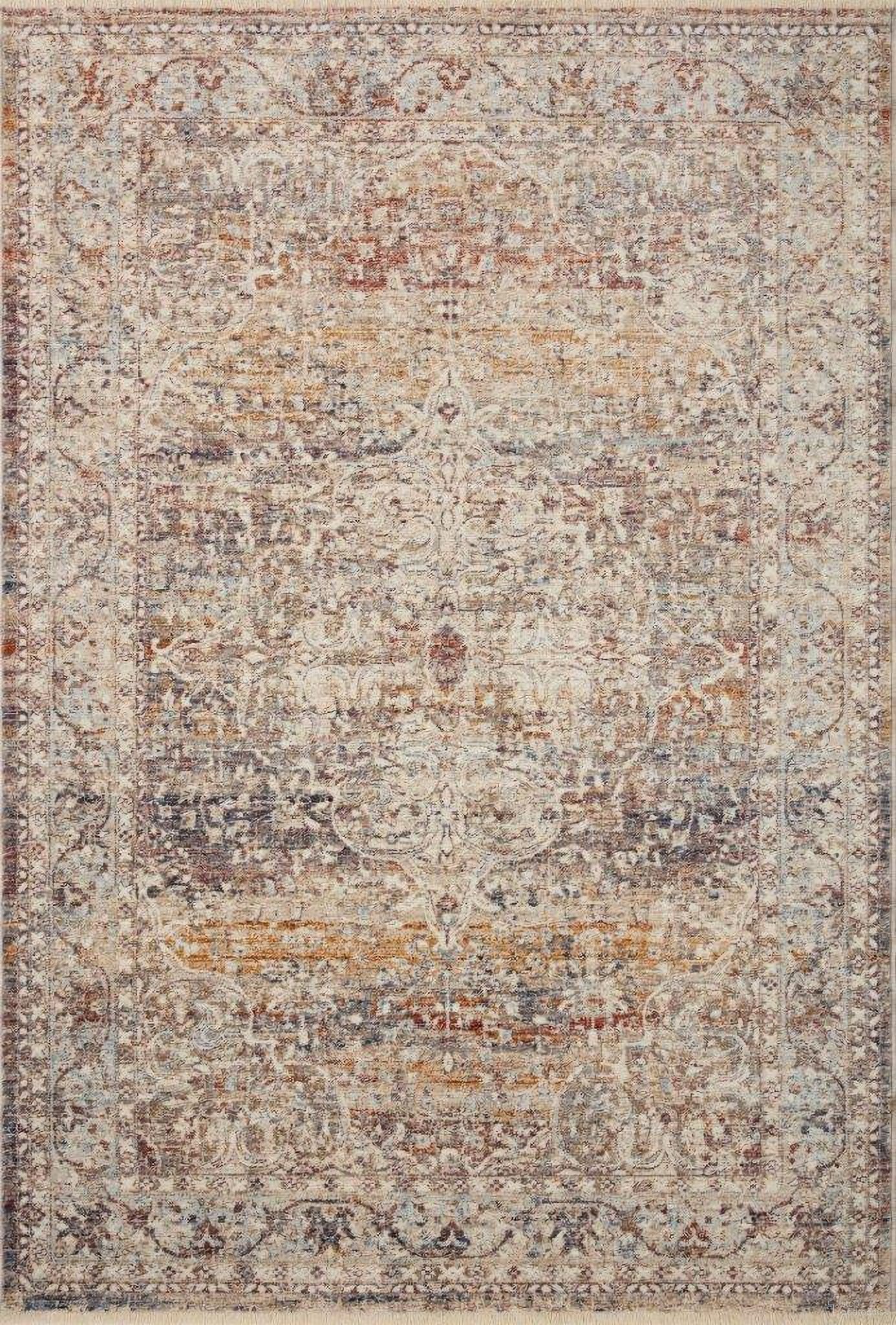 Loloi II Sorrento Natural and Multi 18" x 18" Sample Rug