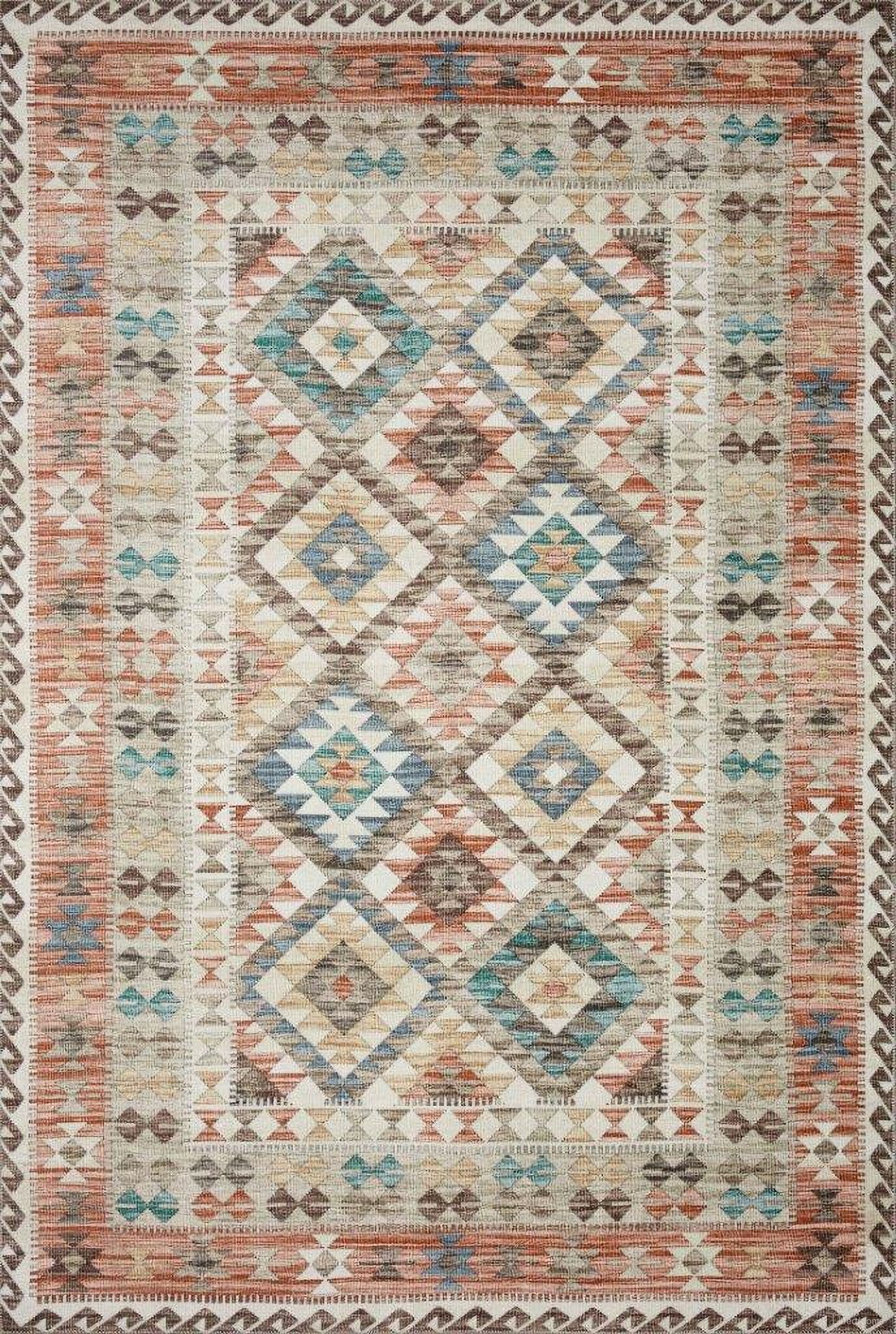 Loloi II Zion Ivory and Multi 2'-3" x 3'-9" Accent Rug
