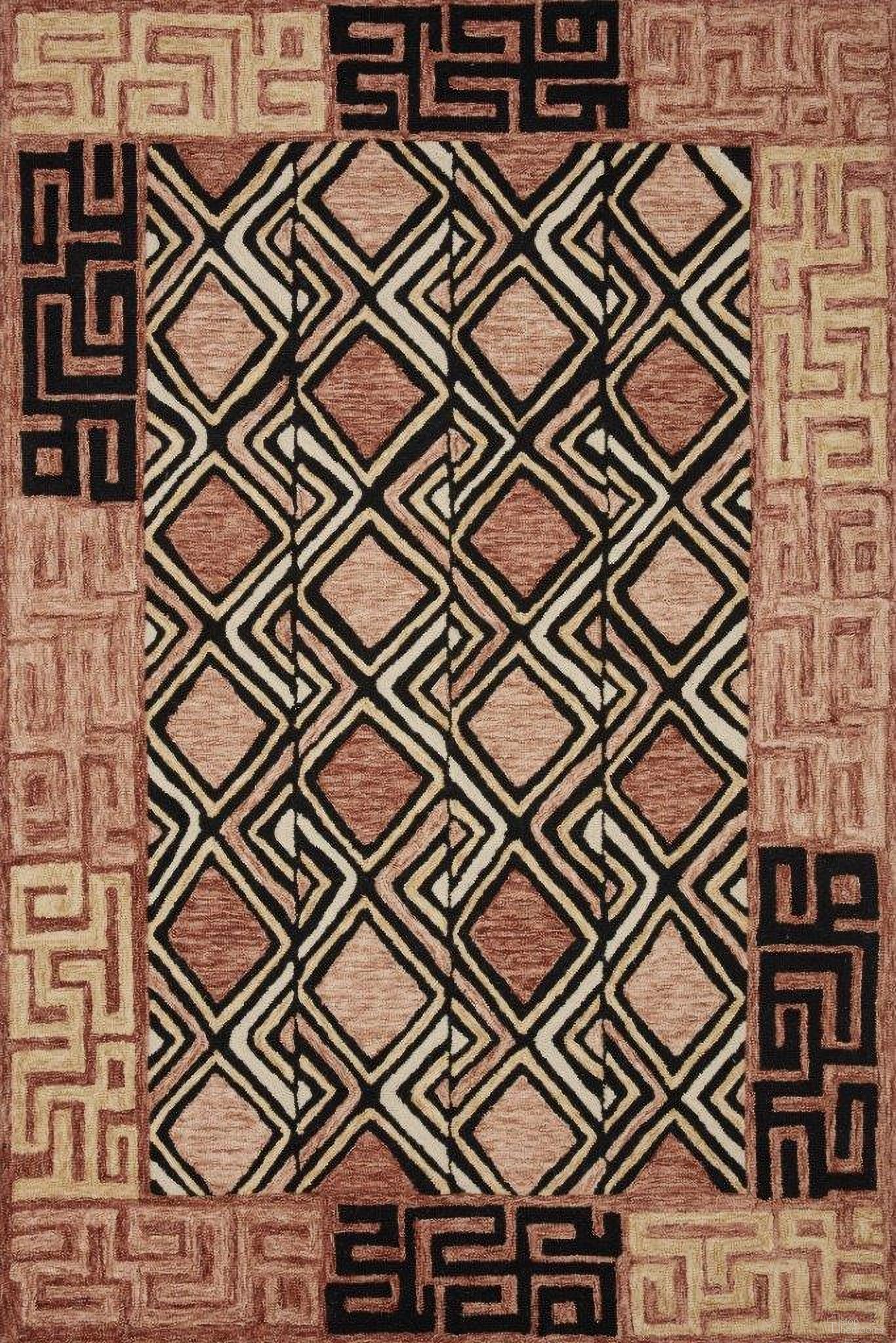 Loloi Nala 1'6" x 1'6" Rug In Rose And Black