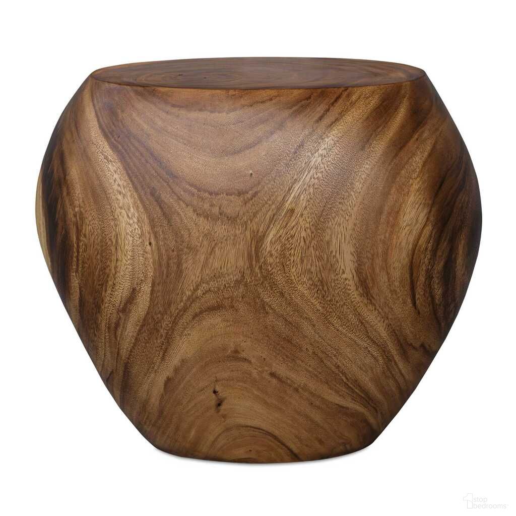 Lomas Solid Wood Accent Stool In Woodtone