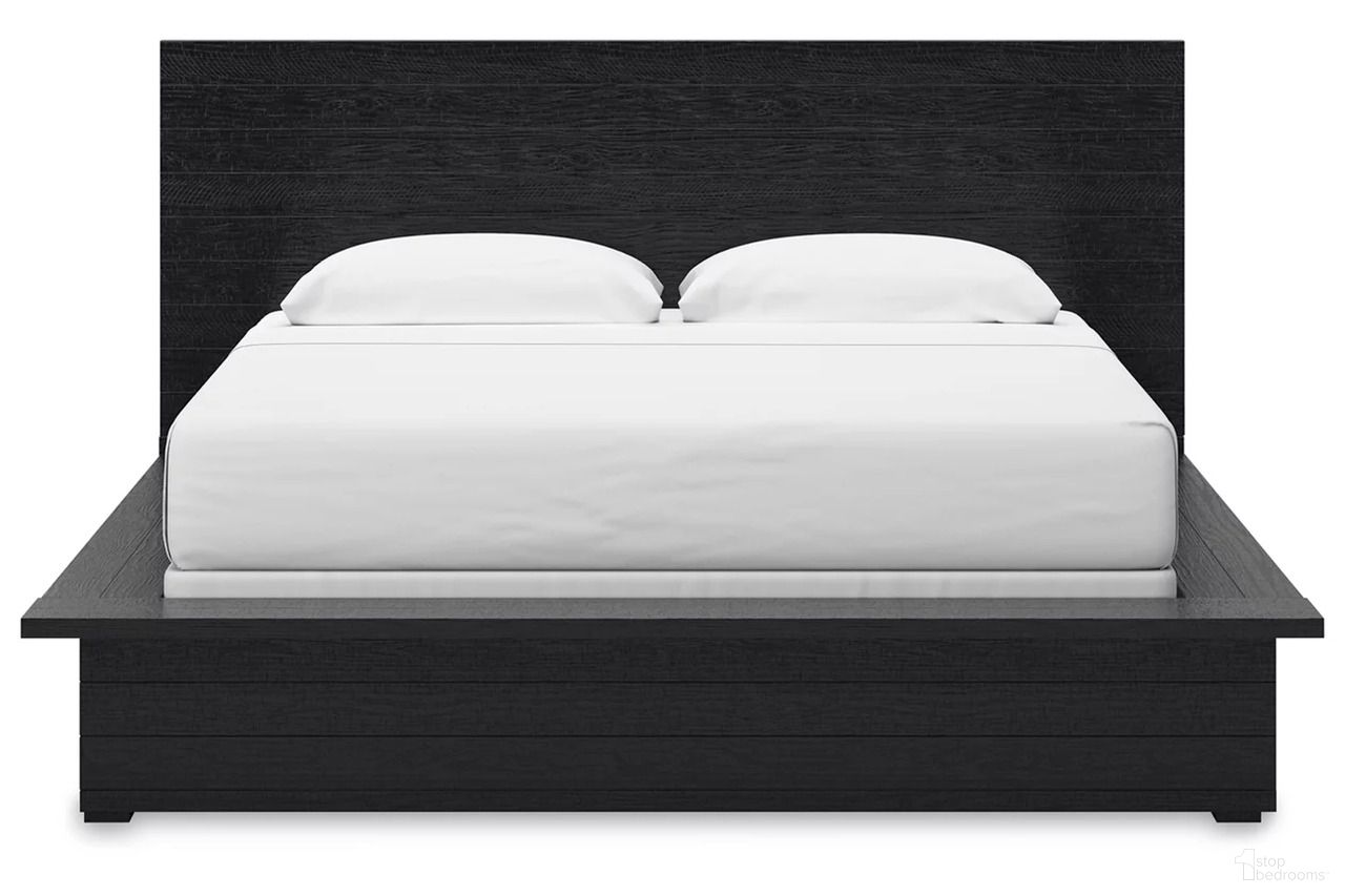 The appearance of Londer King Panel Bed In Black designed by Signature Design by Ashley in the transitional interior design. This black piece of furniture was selected by 1StopBedrooms from Londer Collection to add a touch of cosiness and style into your home. Sku: B768-56;B768-58. Bed Type: Panel Bed. Material: Wood. Bed Size: King.