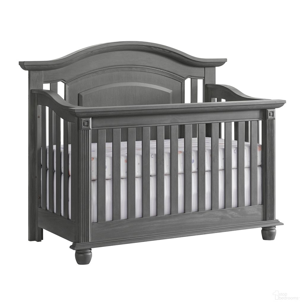 The appearance of London Lane 4 In 1 Convertible Crib In Arctic Gray designed by Oxford Baby in the modern / contemporary interior design. This arctic gray piece of furniture was selected by 1StopBedrooms from London Lane Collection to add a touch of cosiness and style into your home. Sku: 11011210. Material: Wood.