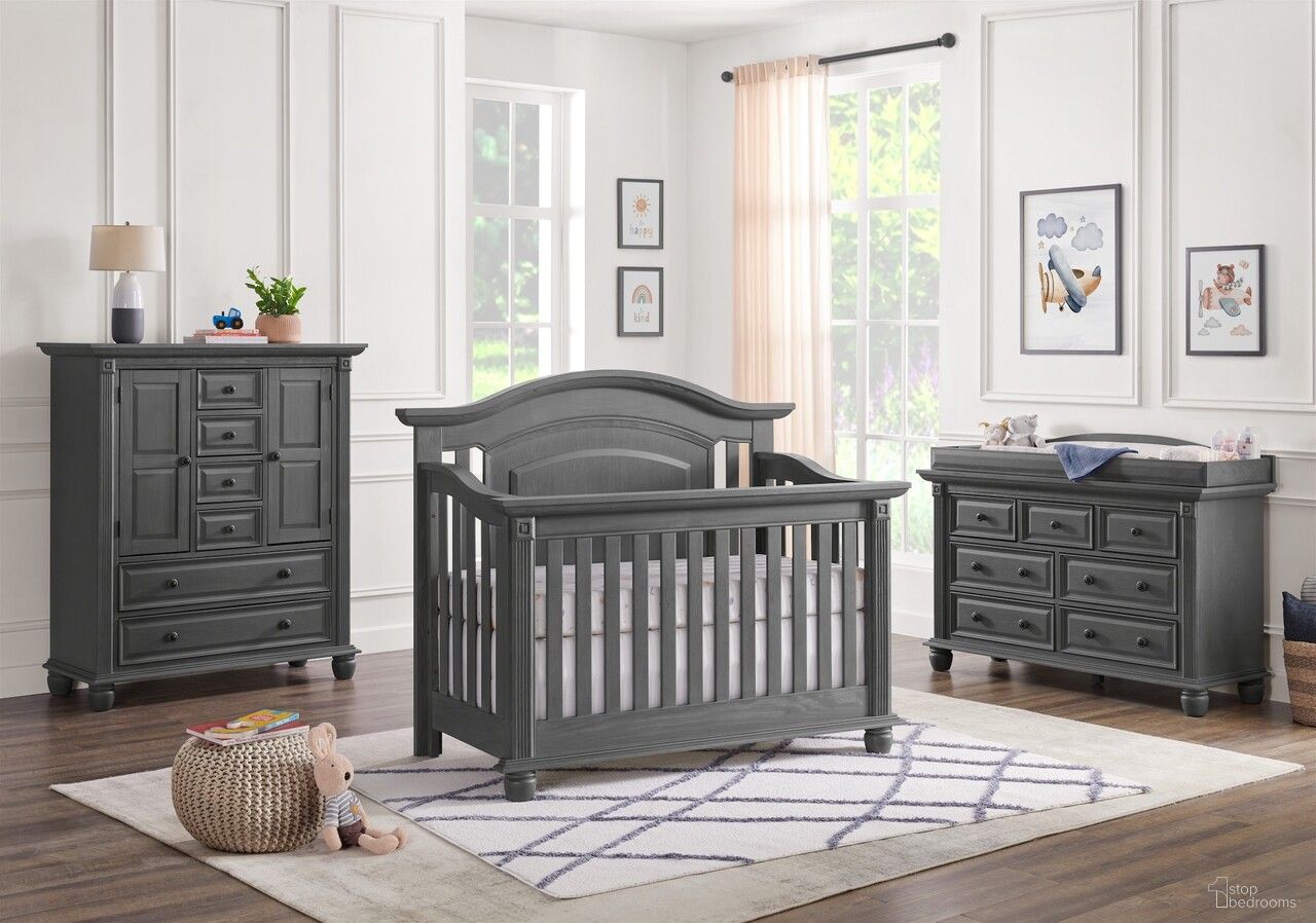 The appearance of London Lane Convertible Kids Bedroom Set In Arctic Gray designed by Oxford Baby in the modern / contemporary interior design. This arctic gray piece of furniture was selected by 1StopBedrooms from London Lane Collection to add a touch of cosiness and style into your home. Sku: 11011210;11022210. Material: Wood.