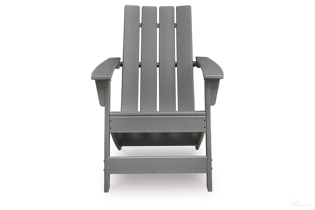 The appearance of Lone View Bay Adirondack Chair In Gray designed by Signature Design by Ashley in the transitional interior design. This gray piece of furniture was selected by 1StopBedrooms from Lone View Bay Collection to add a touch of cosiness and style into your home. Sku: P803-898. Material: HDPE.