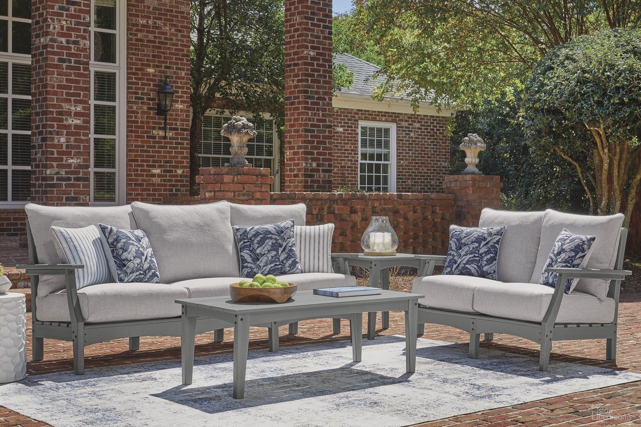 The appearance of Lone View Bay Outdoor Occasional Table Set In Gray designed by Signature Design by Ashley in the transitional interior design. This gray piece of furniture was selected by 1StopBedrooms from Lone View Bay Collection to add a touch of cosiness and style into your home. Sku: P803-701;P803-702. Material: HDPE.
