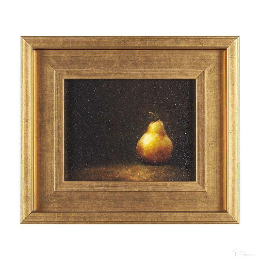 Lonely Pear Wall Art In Dark Brown and Yellow