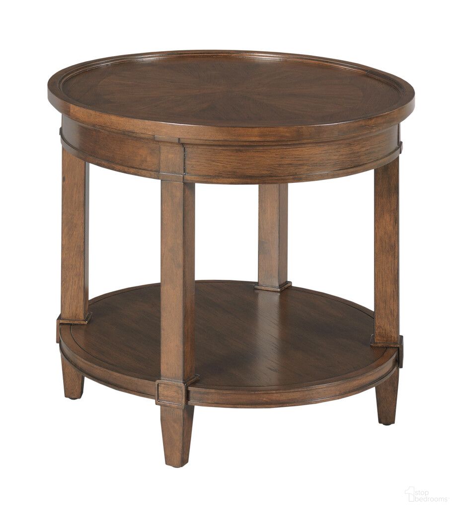 Longham Oval End Table In Warm Auburn