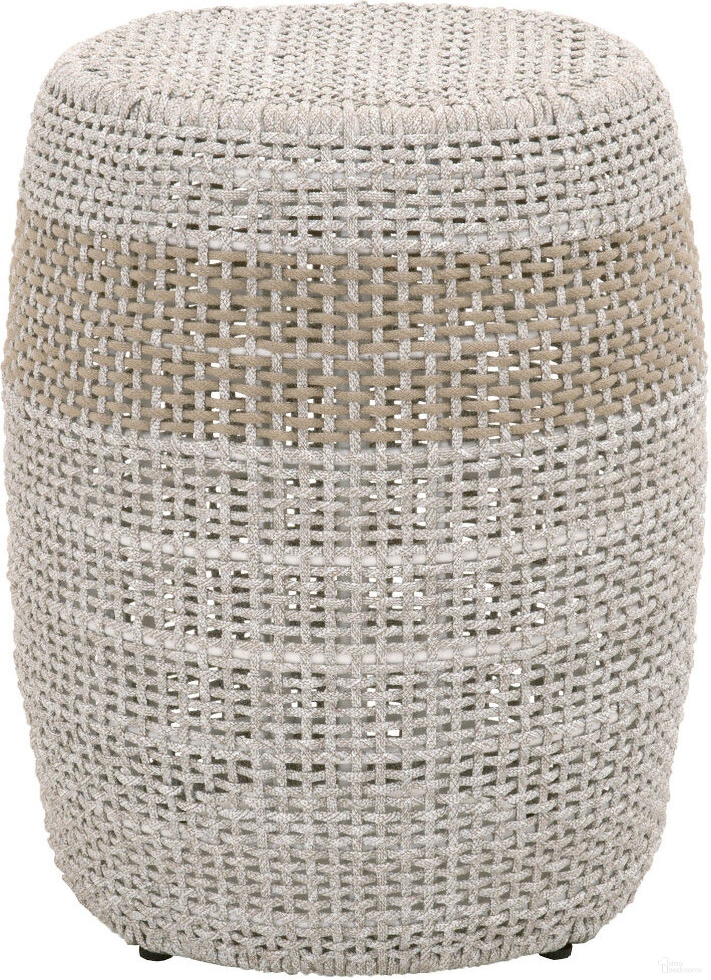 The appearance of Woven Loom Accent Table In Taupe designed by Essentials For Living in the transitional interior design. This taupe piece of furniture  was selected by 1StopBedrooms from Woven Collection to add a touch of cosiness and style into your home. Sku: 6818.WTA. Material: Aluminum.