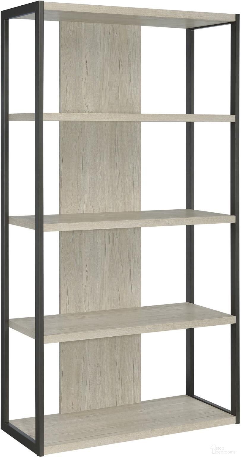 The appearance of Loomis 4 shelf Bookcase Whitewashed Grey designed by Coaster in the modern / contemporary interior design. This white and grey piece of furniture was selected by 1StopBedrooms from Loomis Collection to add a touch of cosiness and style into your home. Sku: 805883. Material: Wood.