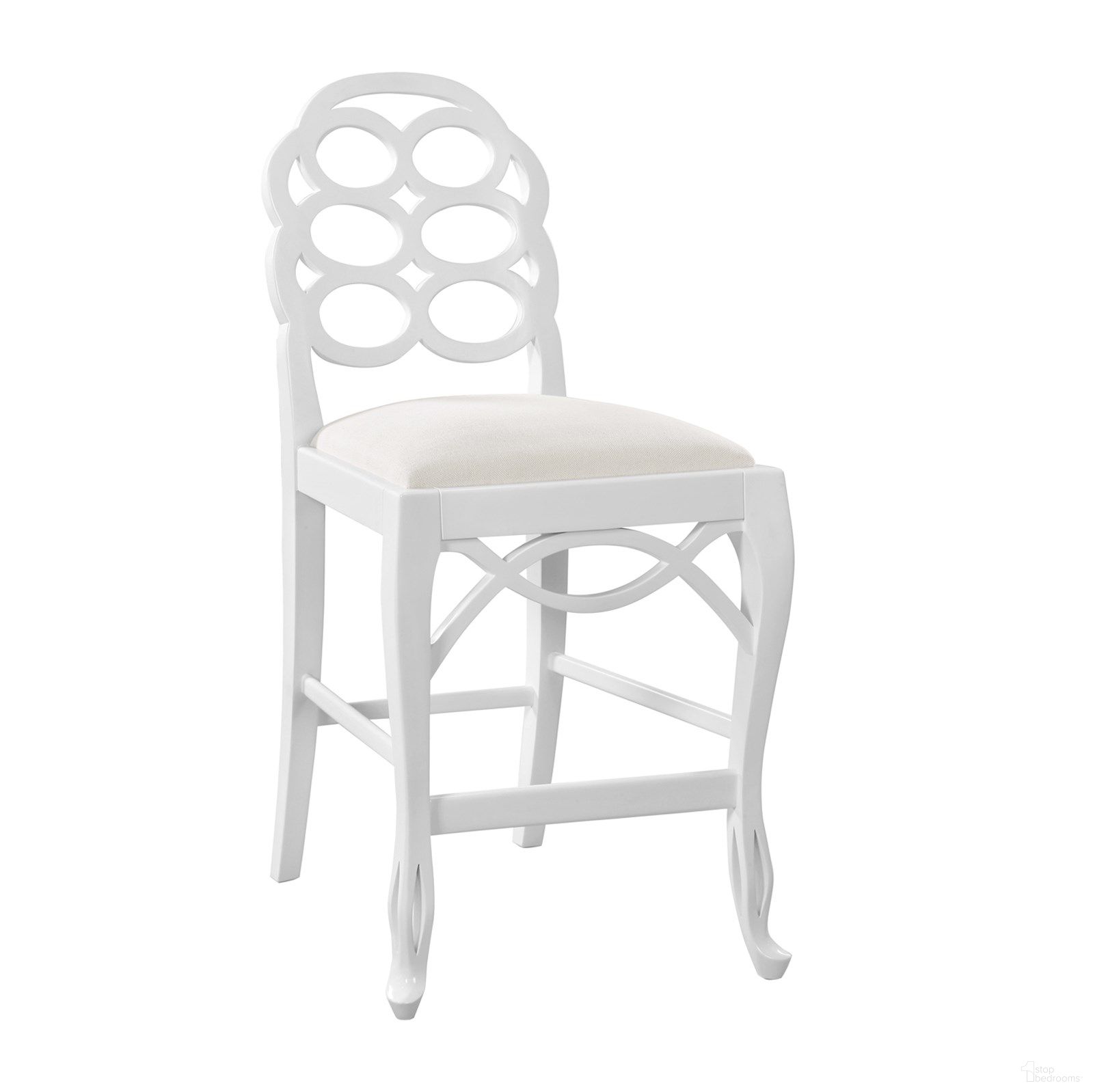The appearance of Loop Counter Stool Set of 2 In Eggshell White designed by Villa & House in the transitional interior design. This eggshell white piece of furniture was selected by 1StopBedrooms from Loop Collection to add a touch of cosiness and style into your home. Sku: LOO-575-09. Material: Mahogany.