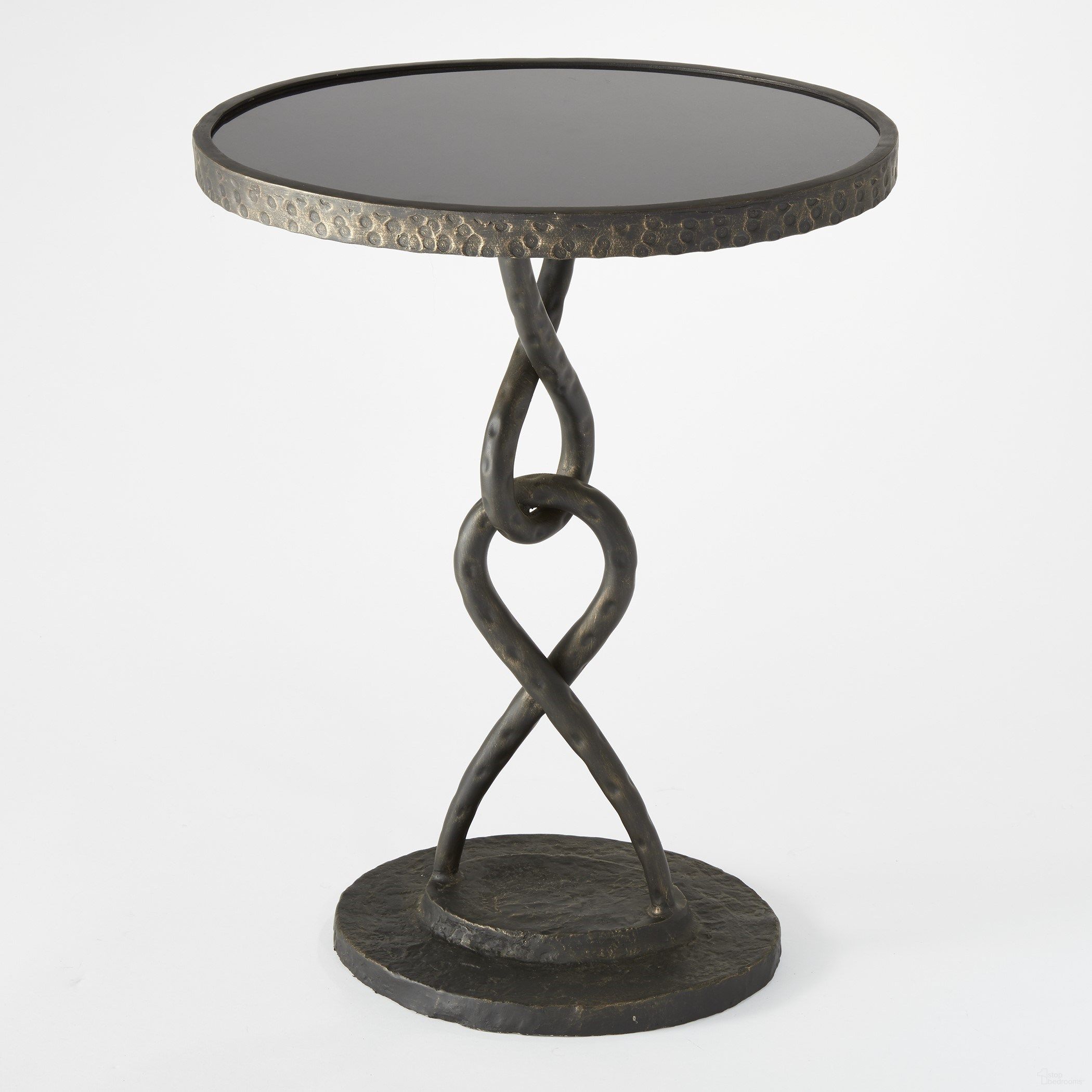 The appearance of Loop De Loop Table In Bronze designed by Global Views in the modern / contemporary interior design. This bronze piece of furniture  was selected by 1StopBedrooms from Loop Collection to add a touch of cosiness and style into your home. Sku: 881681. Material: Iron.