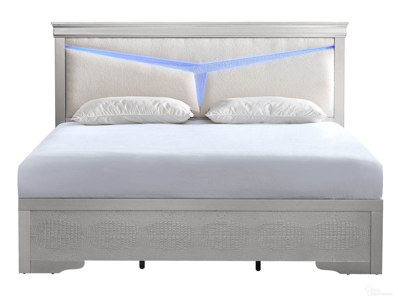 The appearance of Lorana Queen Bed In Silver Champagne designed by Glory in the modern / contemporary interior design. This silver champagne piece of furniture was selected by 1StopBedrooms from Lorana Collection to add a touch of cosiness and style into your home. Sku: G6500F-QSB Box 1;G6500F-QSB Box 2;G6500F-QSB Box 3;G6500F-QSB Box 4. Bed Type: Platform Bed. Material: Wood. Bed Size: Queen.