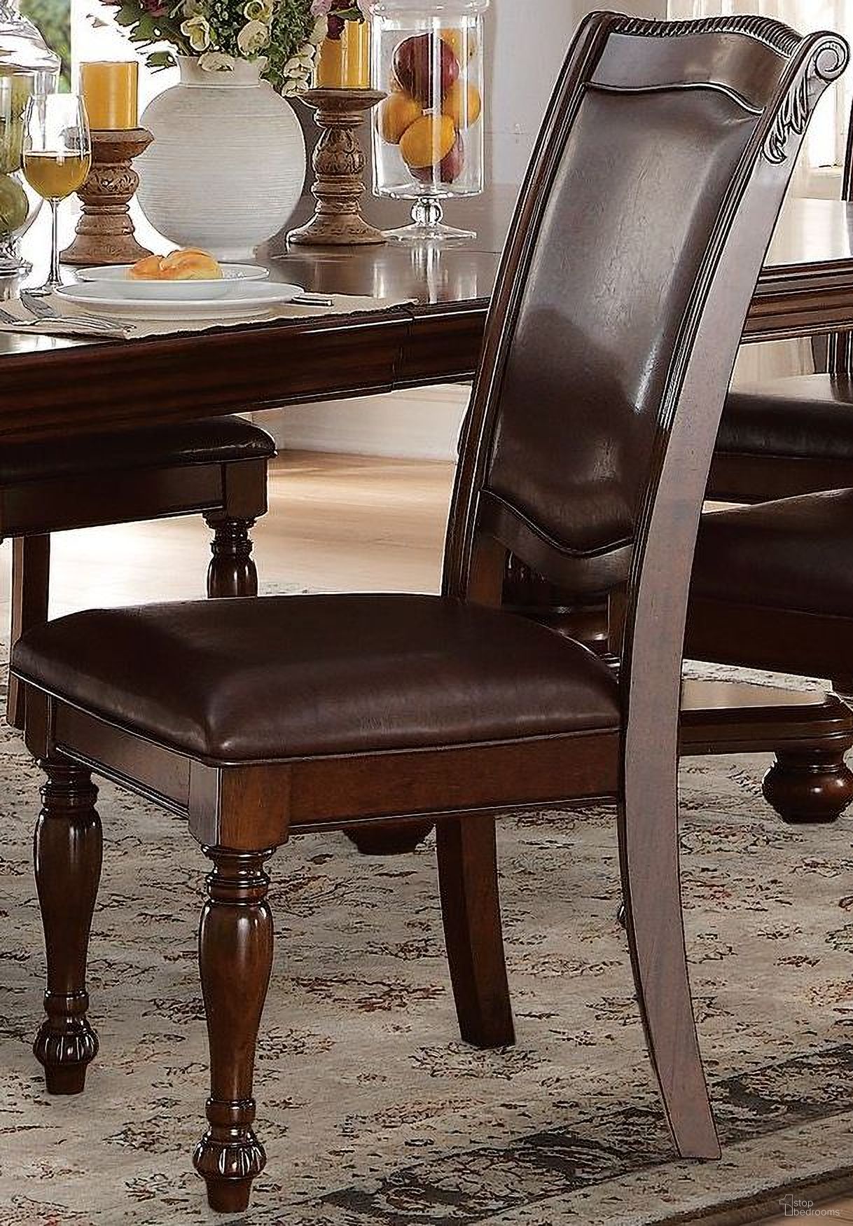Lordsburg Brown Cherry Round Dining Room Set by Homelegance 1StopBedrooms