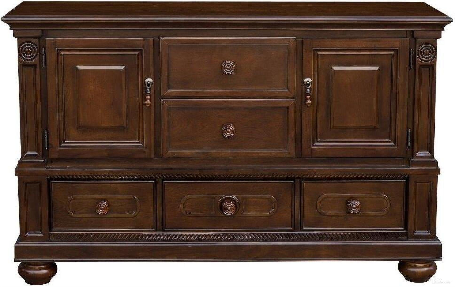 Lordsburg Brown Cherry Round Dining Room Set by Homelegance 1StopBedrooms