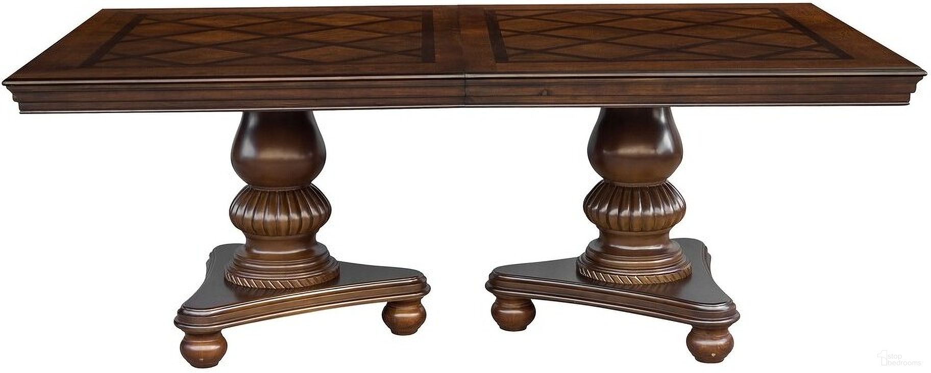 The appearance of Lordsburg Brown Dining Table designed by Homelegance in the traditional interior design. This brown piece of furniture was selected by 1StopBedrooms from Lordsburg Collection to add a touch of cosiness and style into your home. Sku: 5473-103;5473-103B. Table Base Style: Double Pedestal. Material: Wood. Table Top Shape: Rectangular. Size: 48" x 79".