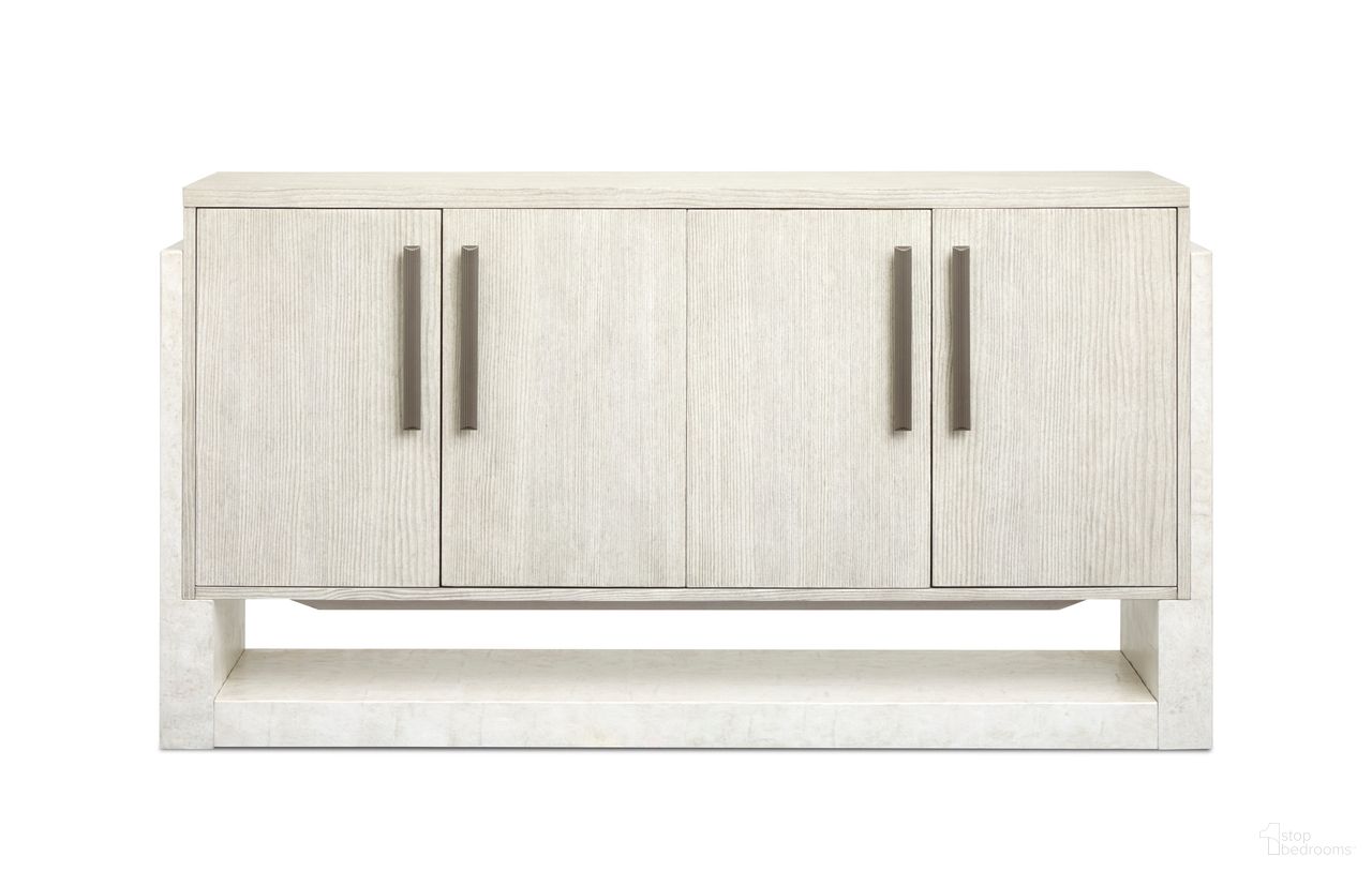 The appearance of Lorelei Server In Misty Cloud designed by Magnussen in the transitional interior design. This misty cloud piece of furniture was selected by 1StopBedrooms from Lorelei Collection to add a touch of cosiness and style into your home. Sku: D5893-15. Material: Pine Veneer.