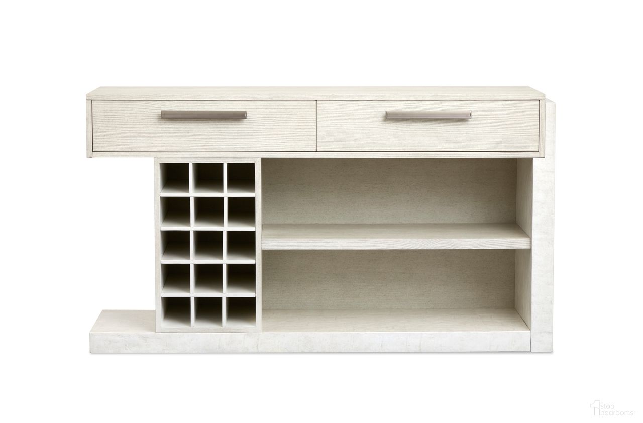 The appearance of Lorelei Sideboard In Misty Cloud designed by Magnussen in the transitional interior design. This misty cloud piece of furniture was selected by 1StopBedrooms from Lorelei Collection to add a touch of cosiness and style into your home. Sku: D5893-12. Material: Pine Veneer.