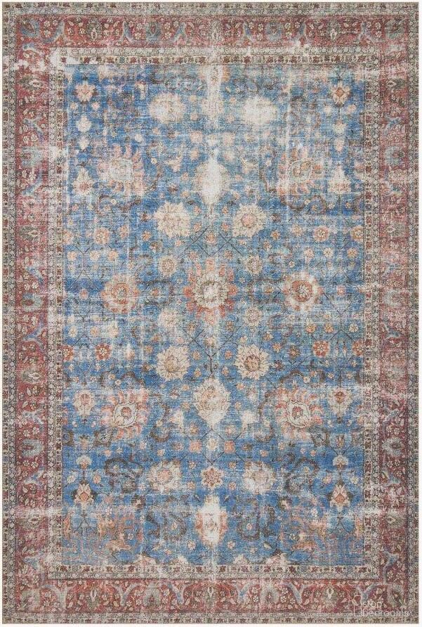 The appearance of Loren Blue/Brick 1'6" x 1'6" Rug designed by Loloi Rugs in the traditional interior design. This blue and brick piece of furniture was selected by 1StopBedrooms from Loren Collection to add a touch of cosiness and style into your home. Sku: LORELQ-01BBBK160S. Material: Polyester.