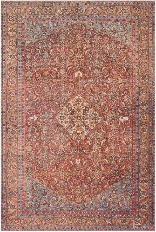 The appearance of Loren Red/Multi 8'4" x 11'6" Rug designed by Loloi Rugs in the traditional interior design. This red and multi piece of furniture  was selected by 1StopBedrooms from Loren Collection to add a touch of cosiness and style into your home. Sku: LORELQ-06REML84B6. Material: Polyester.