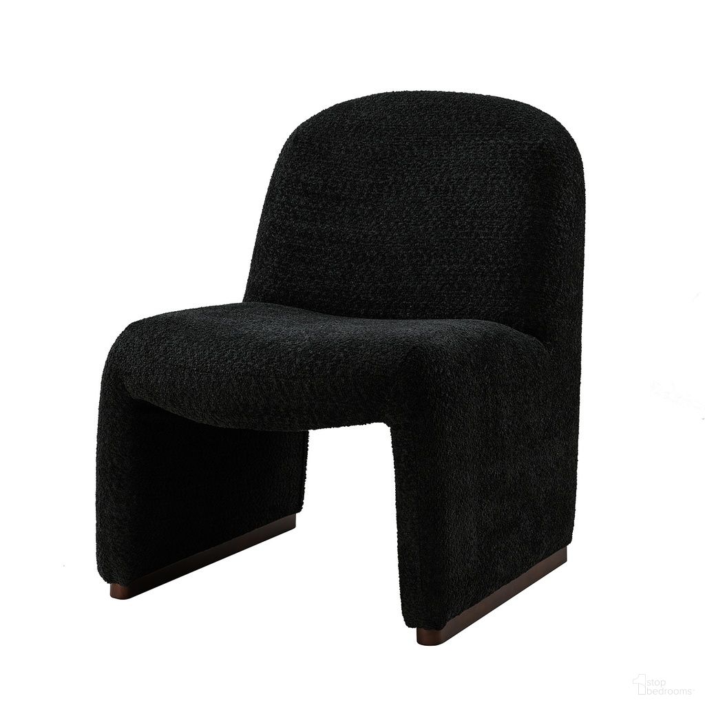 The appearance of Lorenz Side Chair In Black designed by Karat Home in the modern / contemporary interior design. This black piece of furniture was selected by 1StopBedrooms from Lorenz Collection to add a touch of cosiness and style into your home. Sku: CHS0815-BLK. Material: Chenille.